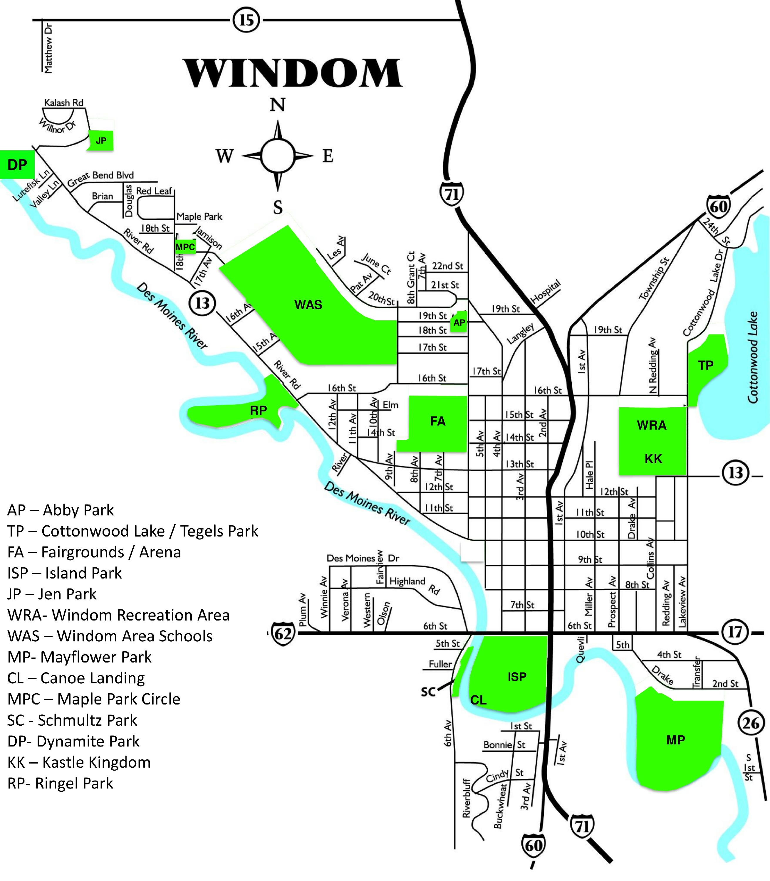 Map of Windom Parks 